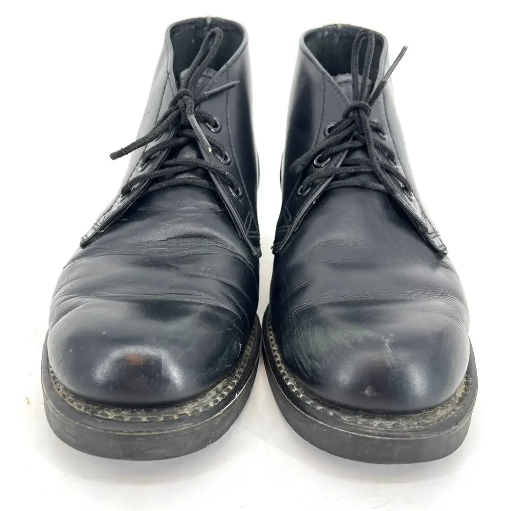 Biltrite Men's Steel Toe EH Chukka Work Leather Black Ankle Boots Sz 5.5W‎